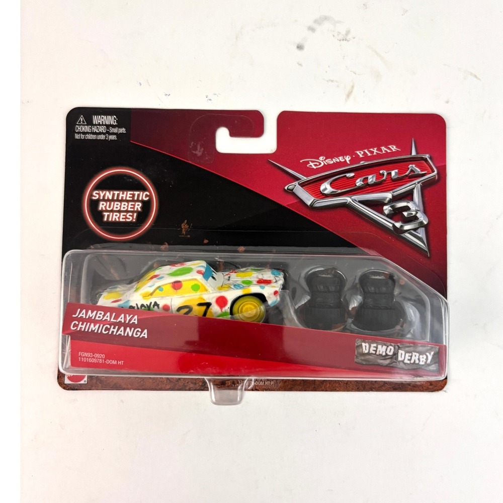2017 Disney Pixar Cars 3 Jambalaya Chimichanga FGN93 Demo Derby Rubber Tires
